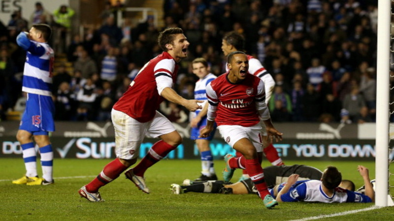 Capital One 2012-13: Arsenal come back from 0-4 to beat Reading